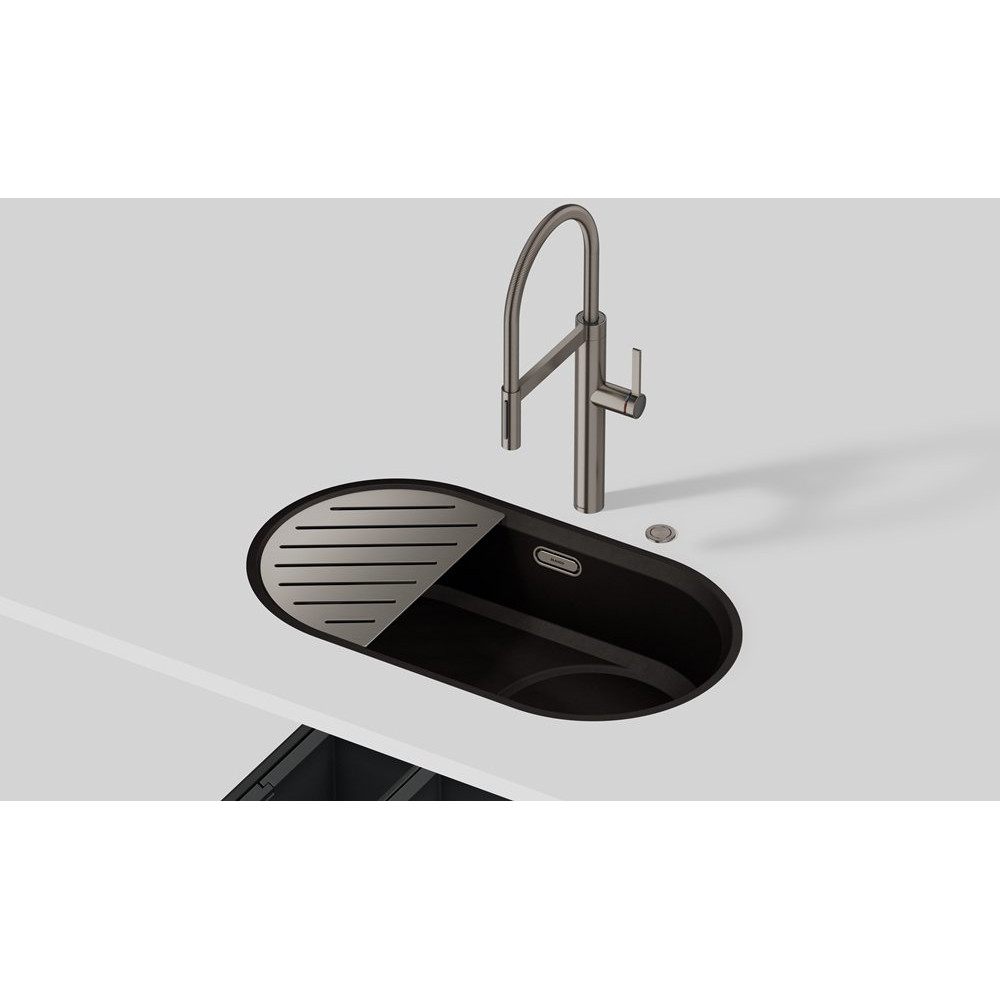 Blanco PushControl III - leštená nerez