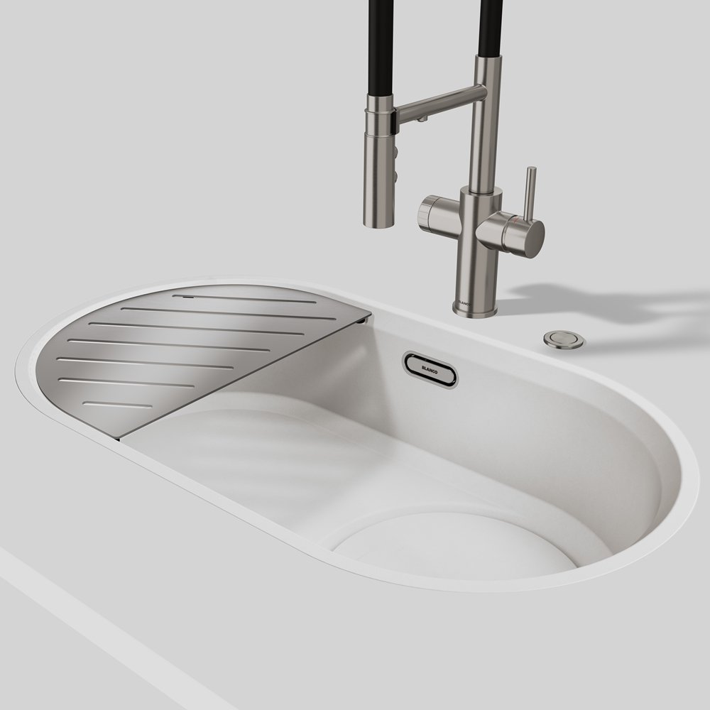 Blanco PushControl III - leštená nerez