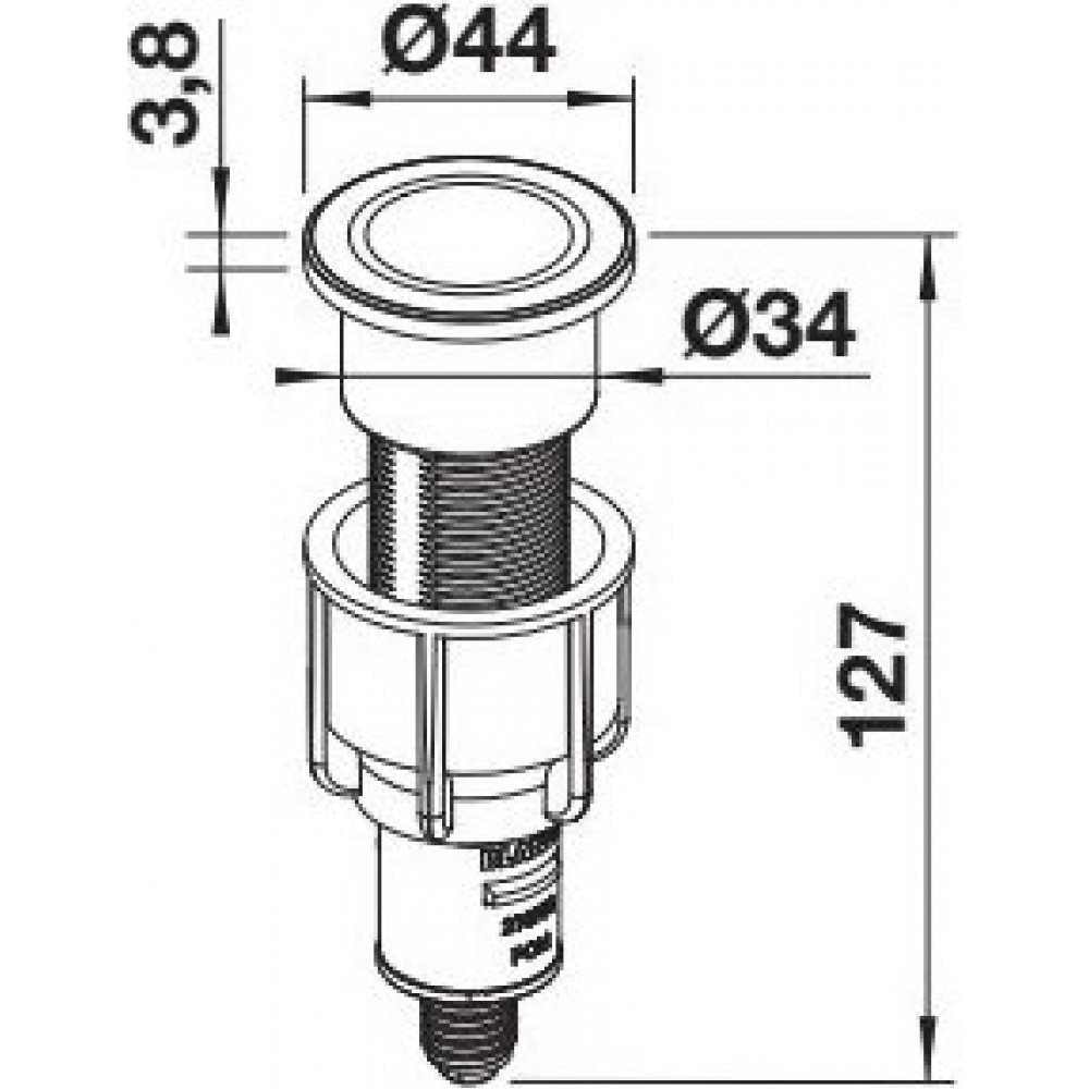 Blanco PushControl III - leštená nerez